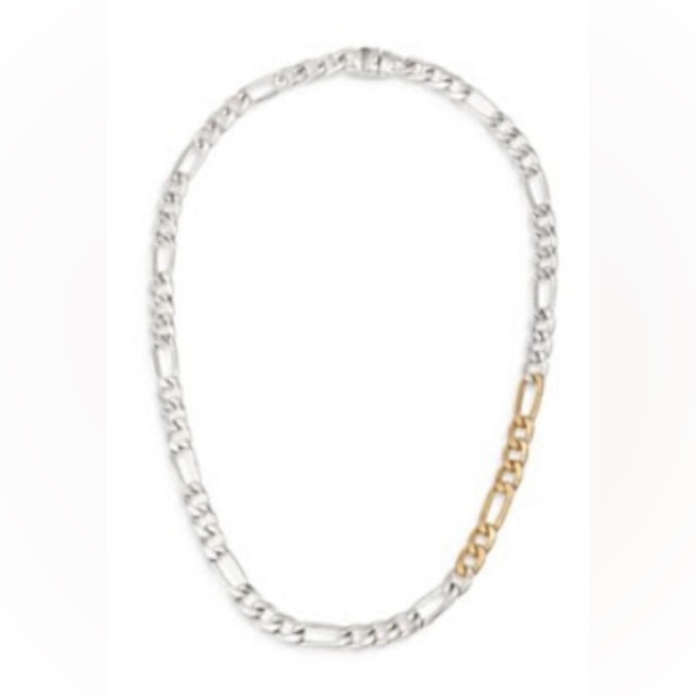 All Saints Mixed Chain Link Collar Necklace, 18"